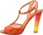 Sergio Rossi Pre-owned Leather sandals Orange Dames - Thumbnail 1