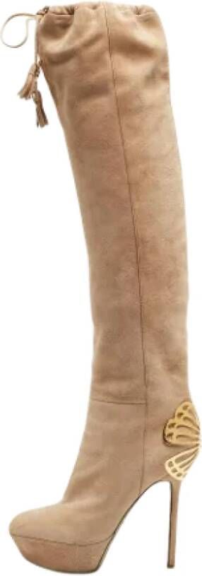 Sergio Rossi Pre-owned Suede boots Beige Dames