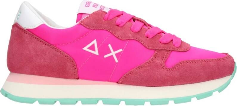 Sun68 Ally Solid Nylon Sneaker Pink Dames