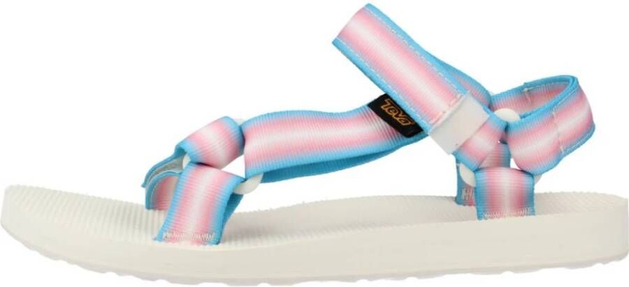 Teva Comfortabele platte sandalen voor vrouwen Pink Dames