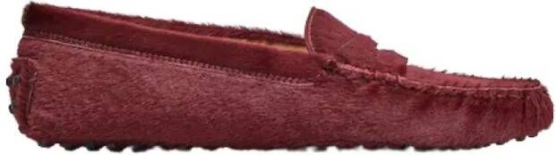 TOD'S Handgemaakte Poni Effect Moccasin Red Dames