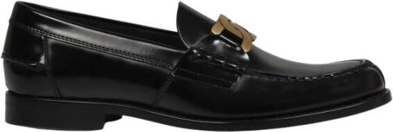 TOD'S Stijlvolle Ringketting Loafers Black Heren