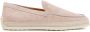 TOD'S Suede Leather Loafers Pink Dames - Thumbnail 1