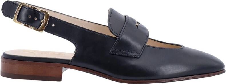TOD'S Zwarte Loafer Schoenen met Metalen Detail Black Dames