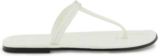 TotêMe Minimalistische T-strap sandalen White Dames
