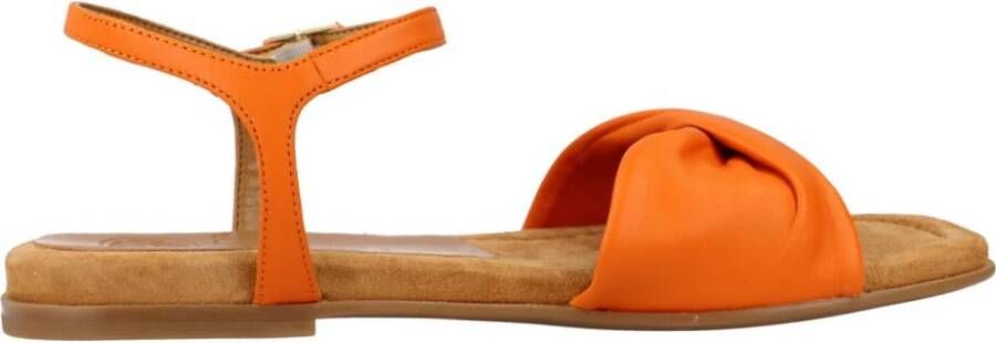 Unisa Platte Sandalen met Gesp Orange Dames