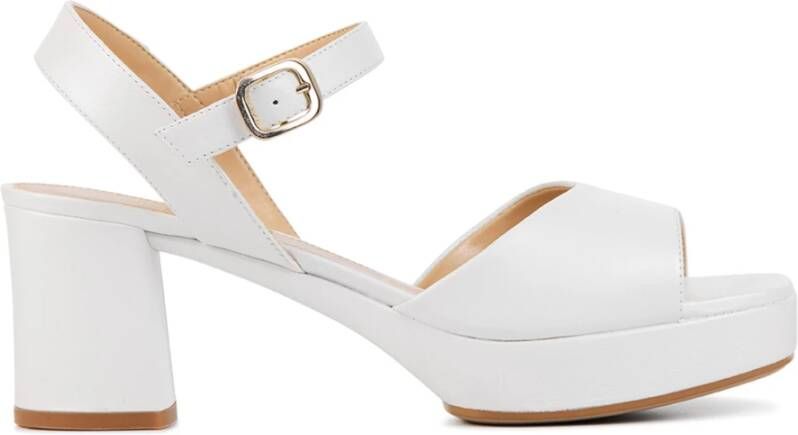 Unisa Witte leren sandalen White Dames
