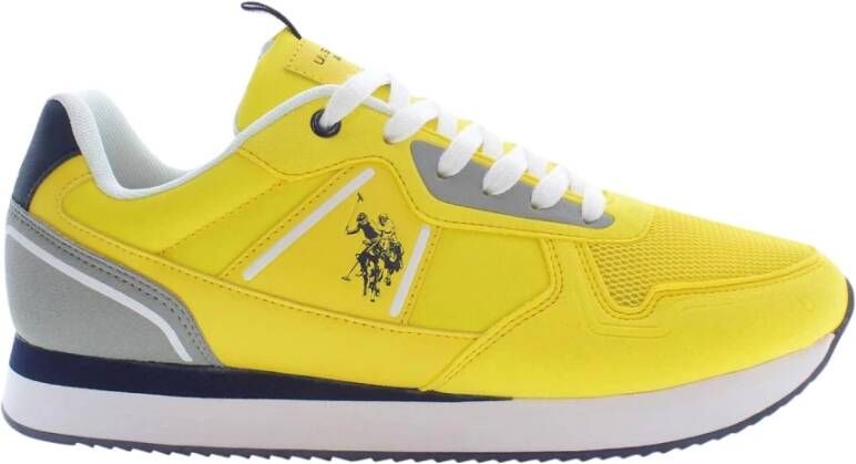 U.s. Polo Assn. Gele sneakers met print voor heren Yellow Heren