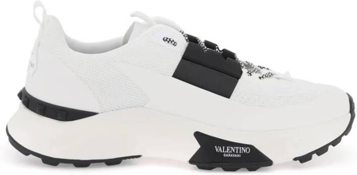 Valentino Garavani Mesh Sneakers met Rubber Inzetstukken White Heren
