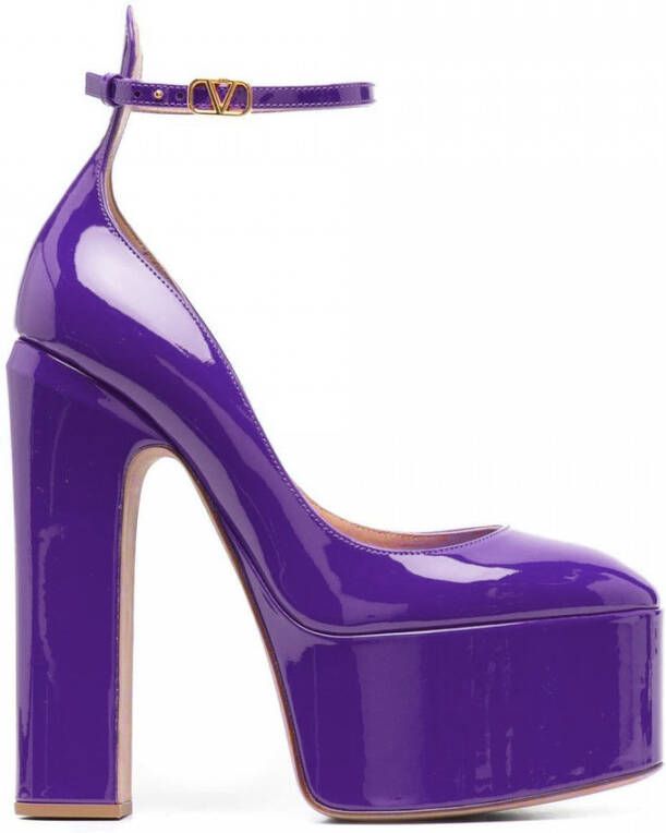 Valentino Garavani Elektrisch Violet Platform Pumps Purple Dames