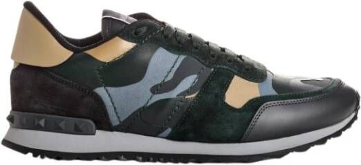 Valentino Studded Leather Sneakers Black Heren