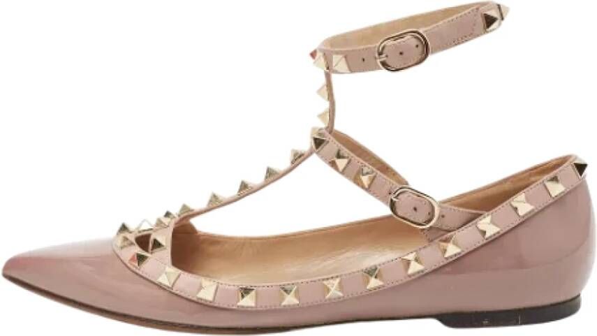 Valentino Vintage Pre-owned Leather flats Pink Dames
