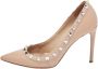 Valentino Vintage Pre-owned Leather heels Beige Dames - Thumbnail 1