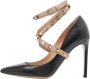 Valentino Vintage Pre-owned Leather heels Black Dames - Thumbnail 1