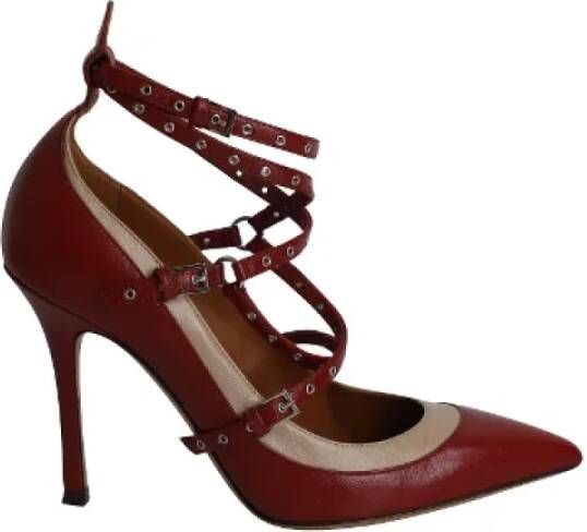 Valentino Vintage Pre-owned Leather heels Red Dames