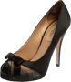 Valentino Vintage Pre-owned Satin heels Black Dames - Thumbnail 1