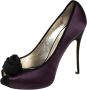 Valentino Vintage Pre-owned Satin heels Purple Dames - Thumbnail 1