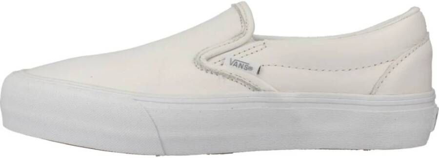 Vans Leren Slip-On Sneakers White Heren