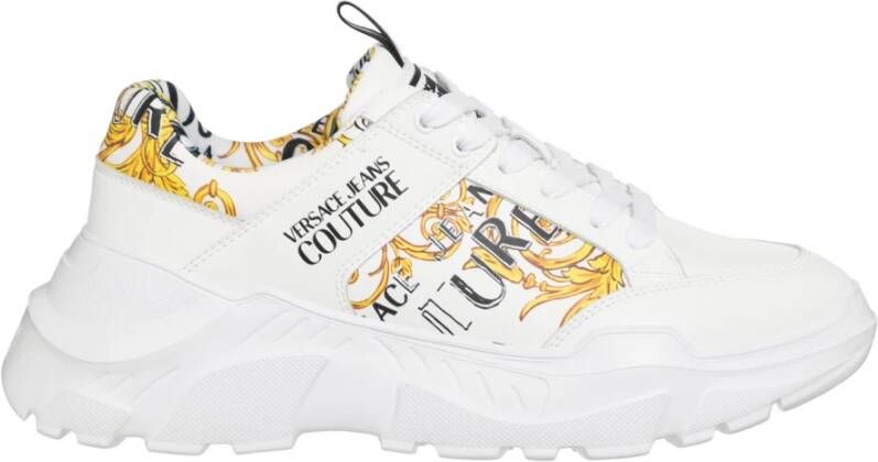 Versace Jeans Couture Abstract Multicolor Vetersluiting Sneakers White Heren
