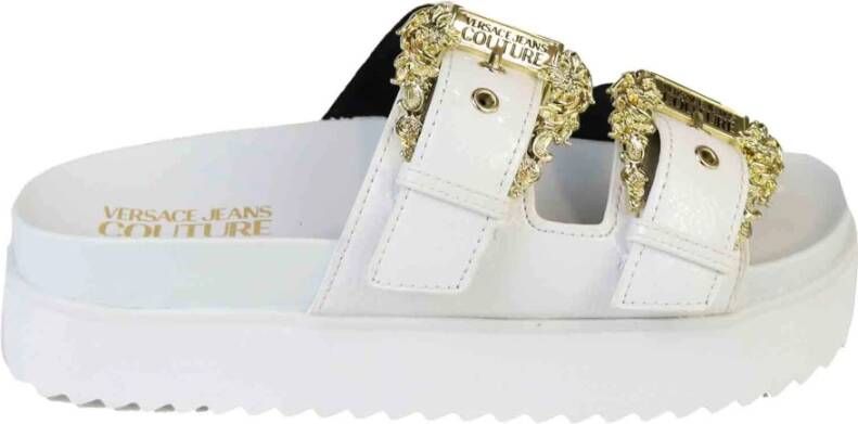 Versace Jeans Couture Sliders White Dames