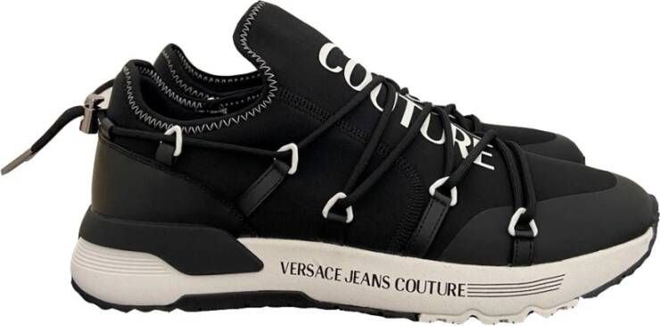 Versace Jeans Couture Zwarte Sneakers voor Heren Aw23 Black Heren