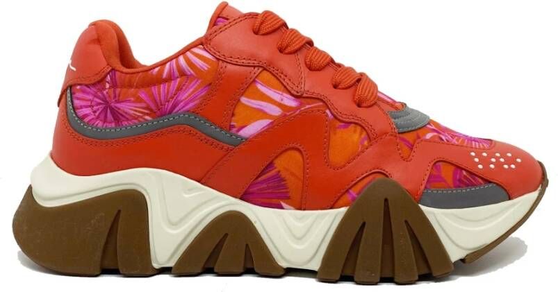 Versace Jungle Print Squalo Sneakers Red Heren