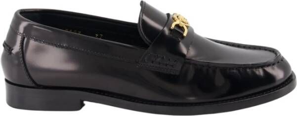 Versace Zwarte platte schoenen Black Dames