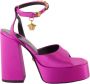 Versace Zijden satijnen sandalen voor vrouwen Purple Dames - Thumbnail 1