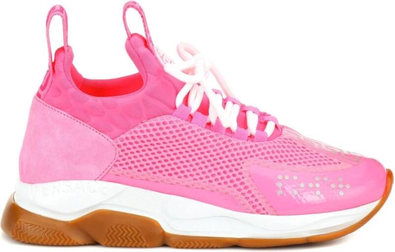 Versace Roze Chain Reaction Sneakers Pink Heren