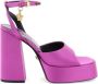 Versace Zijden satijnen sandalen voor vrouwen Purple Dames - Thumbnail 3