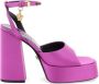 Versace Zijden satijnen sandalen voor vrouwen Purple Dames - Thumbnail 2