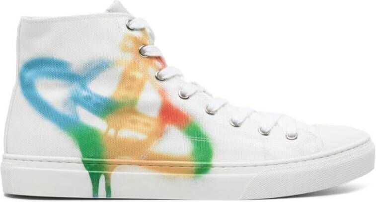 Vivienne Westwood Multikleur hoge sneakers met spuitverfeffect Multicolor Heren