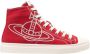 Vivienne Westwood Rode Canvas Sneakers met Handtekening Orb Logo Red Heren - Thumbnail 1