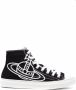Vivienne Westwood Zwart en Wit Canvas High Top Sneakers Black Heren - Thumbnail 10