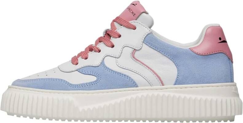 Voile blanche Leather and suede sneakers Laura Blue Dames