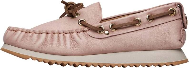 Voile blanche Leather loafers Mokk 01 Woman Pink Dames