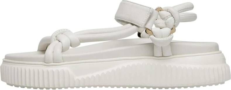 Voile blanche Leather sandals Lisa 34 White Dames