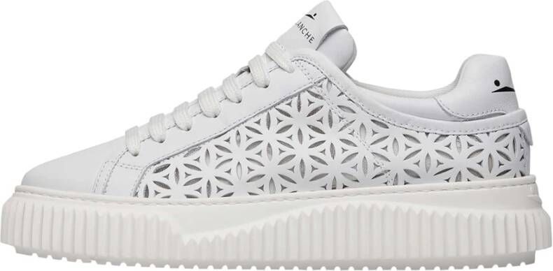 Voile blanche Leather sneakers Herika Perforated White Dames