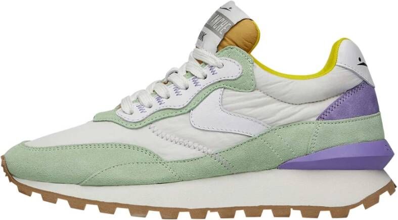 Voile blanche Suede and technical fabric sneakers Qwark Hype Woman Multicolor Dames