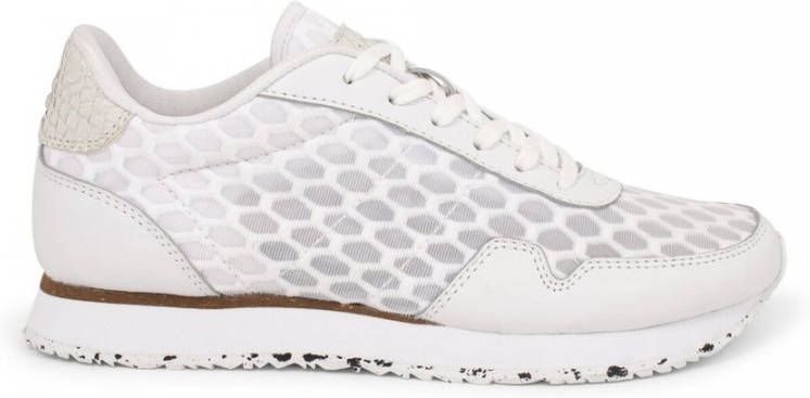 Woden Nora III Mesh Leather Bright White Wit Dames