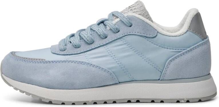 Woden Nellie Soft Reflective Ice Blue Lage sneakers
