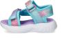 Skechers Unicorn Dreams sandalen blauw roze Meisjes Textiel Dierenprint 28 - Thumbnail 5