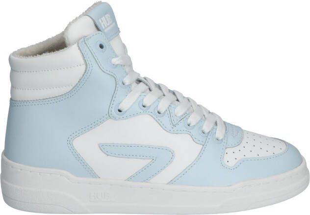 Hub Footwear Court-Z High Women Blue White Sneakers hoge-sneakers