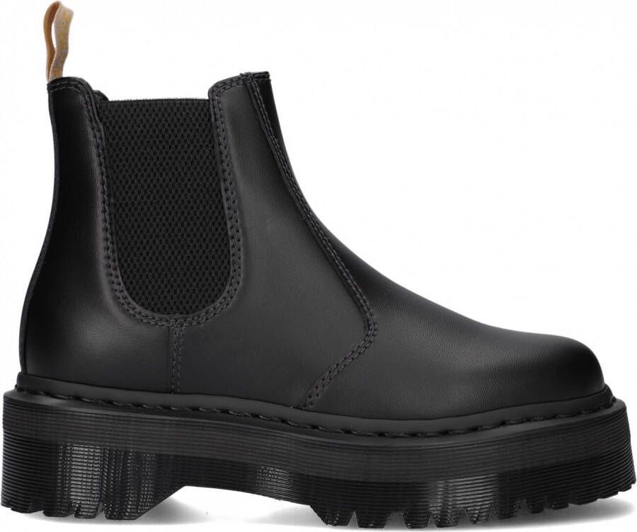 Dr. Martens Beatles V2976 Quad Zwarte Leren Platform Schoenen Black Dames