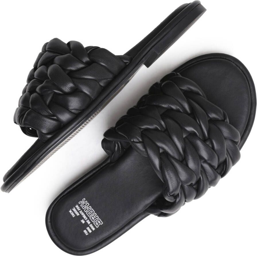 BRONX Zwarte Slippers Delan-y 85020-d