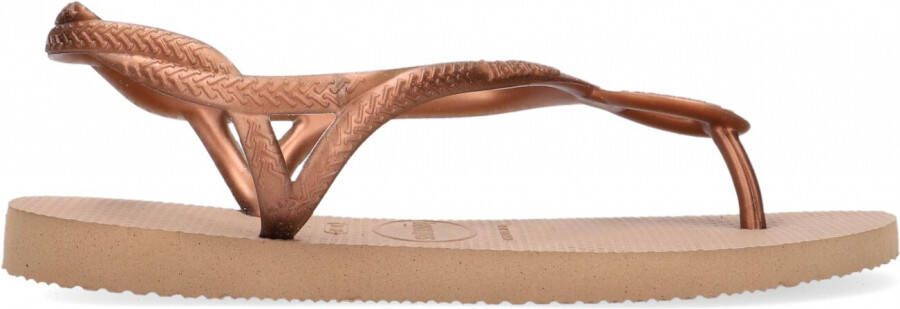 HAVAIANAS Teenslippers Dames Luna Maat: 41 Materiaal: Rubber Kleur: Brons