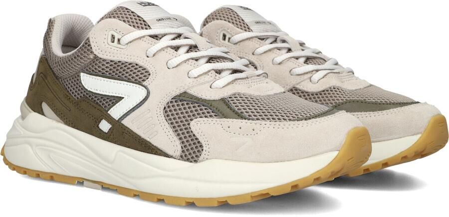 Hub Heren Lage sneakers Chunky zool Grid Beige Textiel