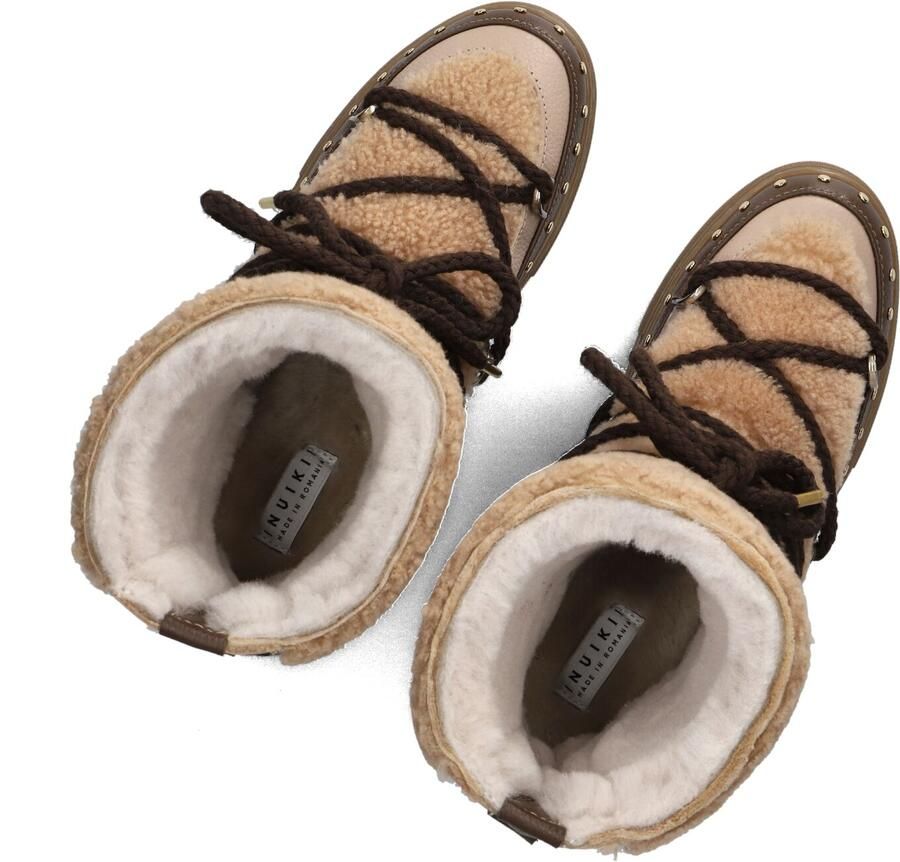 INUIKII Vachtlaarzen Dames Curly Rock Maat: 40 Materiaal: Textiel Kleur: Bruin
