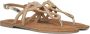 Lazamani Ladies sandals strass gold Goud Leer Platte sandalen Dames - Thumbnail 1