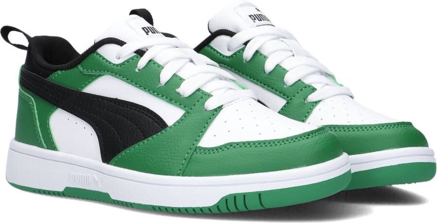 Puma Rebound V6 Lo sneakers wit zwart groen Leer Meerkleurig 20
